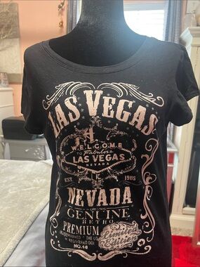 Black Las Vegas Graphic Short Sleeve Tee - Unbranded